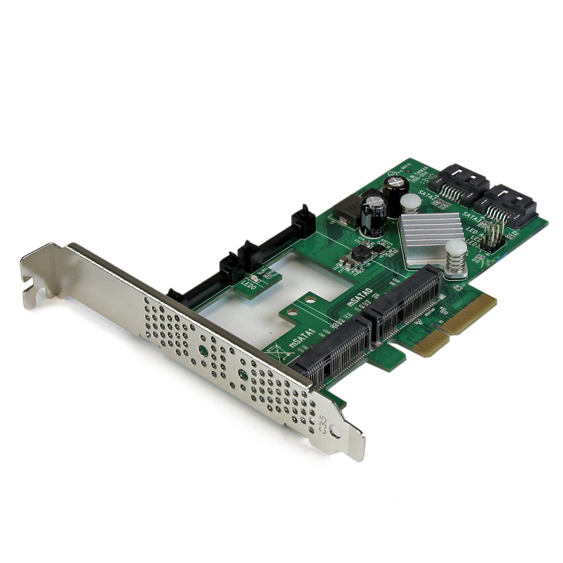 StarTech PEXMSATA3422 2-Port PCI Express 2.0 SATA III 6Gbps RAID Controller 